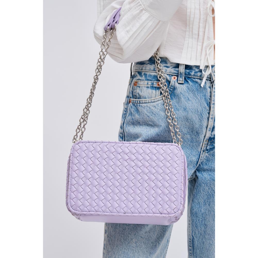 Woman wearing Lilac Urban Expressions Elle Crossbody 840611124487 View 1 | Lilac