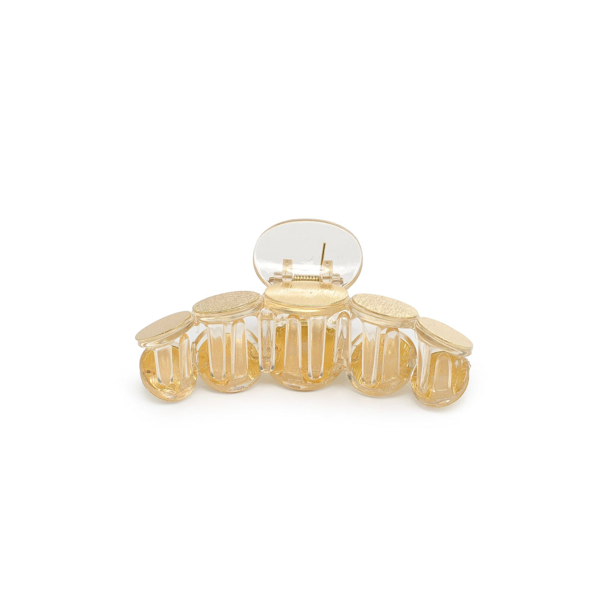 Product Image of Urban Expressions Metallic Disc Plated Hair Claw - 2 Pack Hair Claw 818209013901 View 6 | Clear Gold