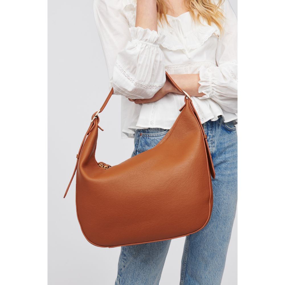 Woman wearing Tan Urban Expressions Stacy Hobo 818209016919 View 2 | Tan