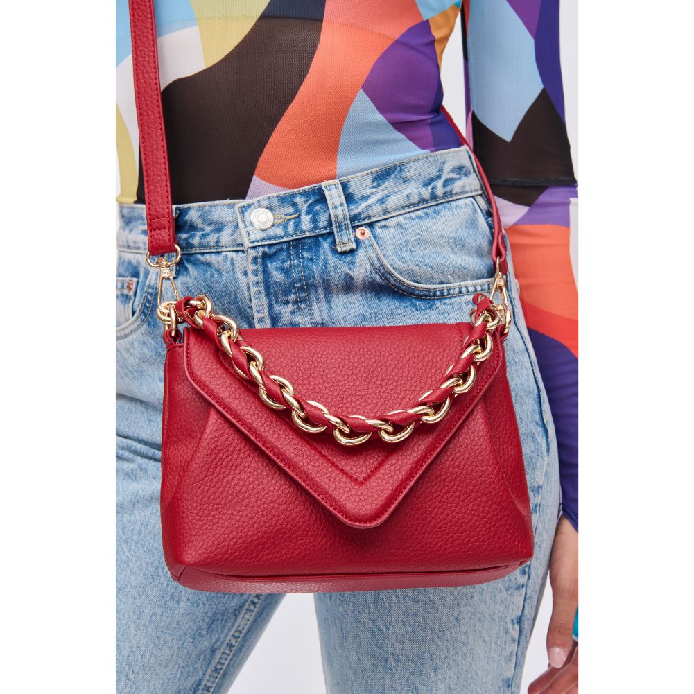 Woman wearing Red Urban Expressions Willow Crossbody 840611115454 View 1 | Red