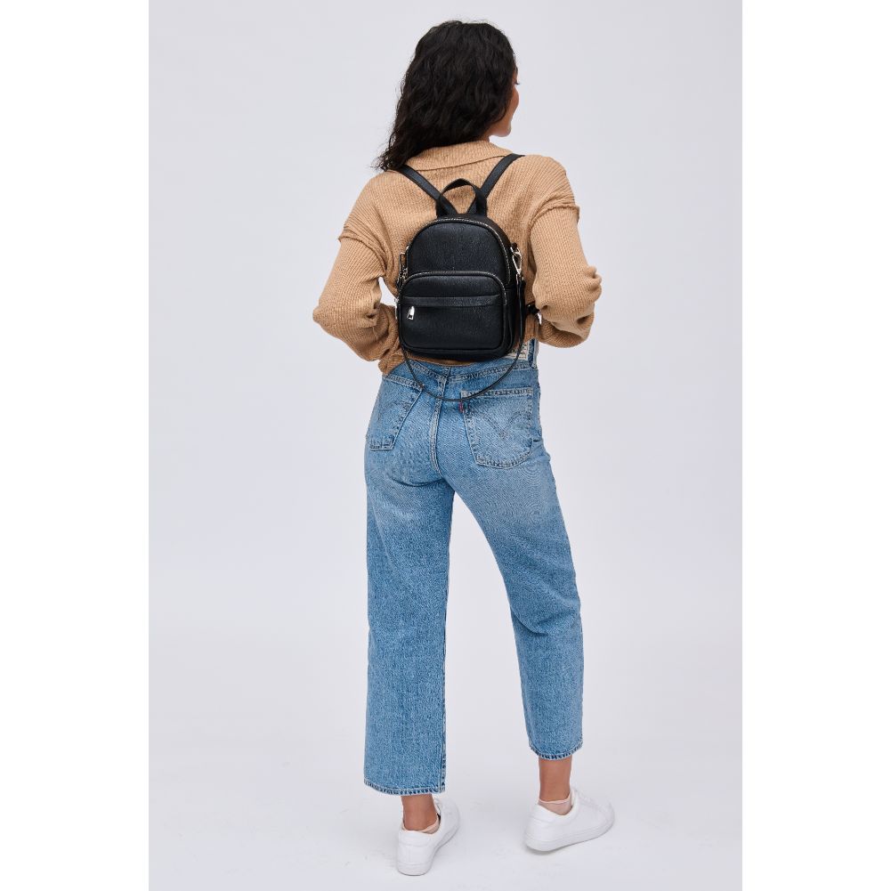 Woman wearing Black Urban Expressions Uri Backpack 840611113580 View 4 | Black