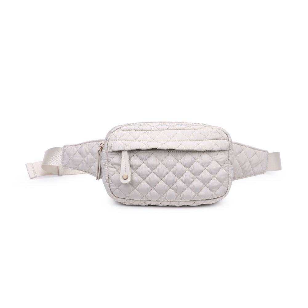 Product Image of Urban Expressions Teo - Quilted Nylon Belt Bag 840611114778 View 5 | Off White