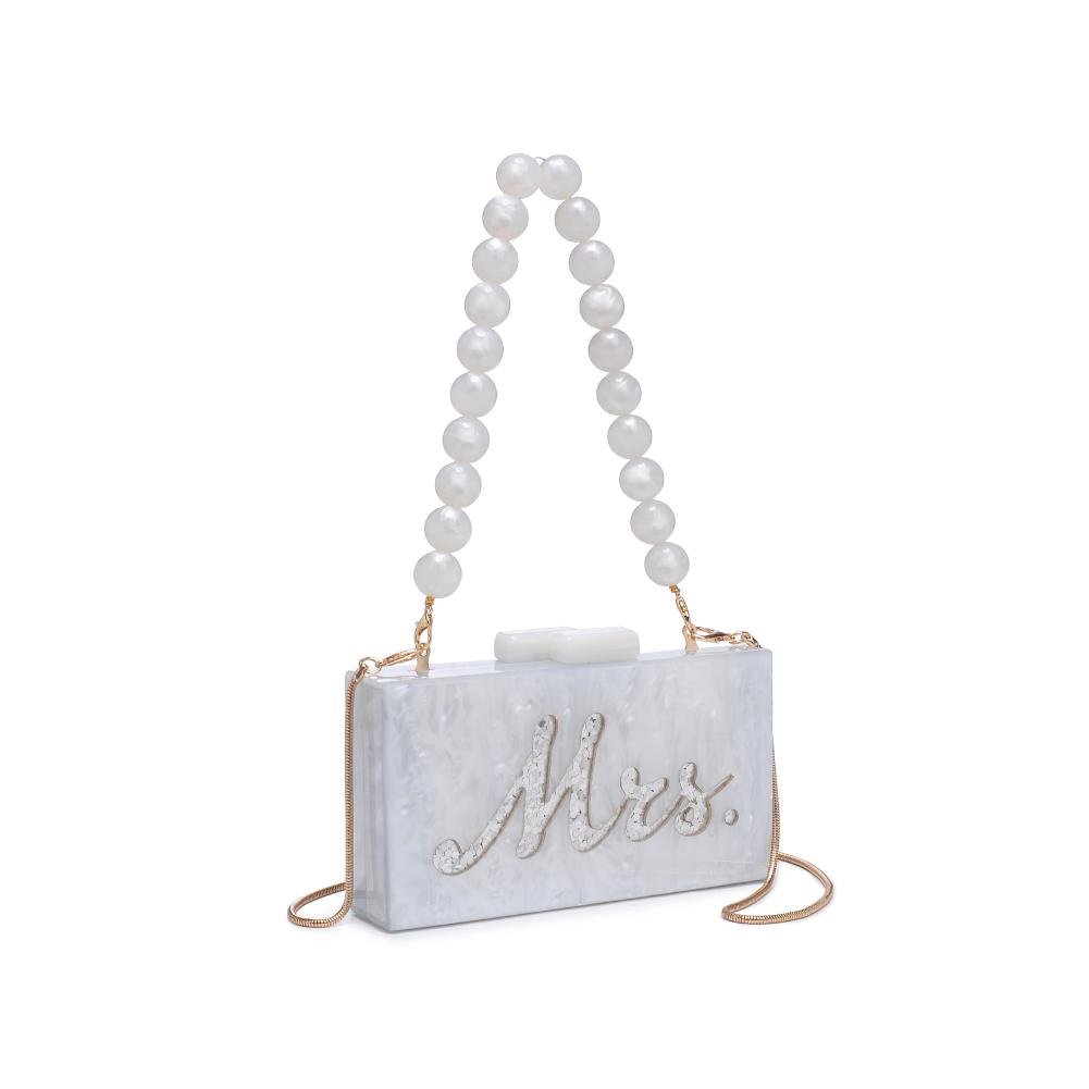 Product Image of Urban Expressions Lotus Evening Bag 840611191595 View 6 | White