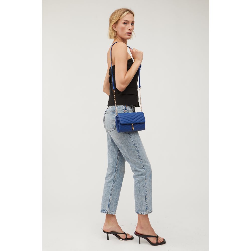 Woman wearing Cobalt Urban Expressions Nanci Crossbody 840611115379 View 4 | Cobalt