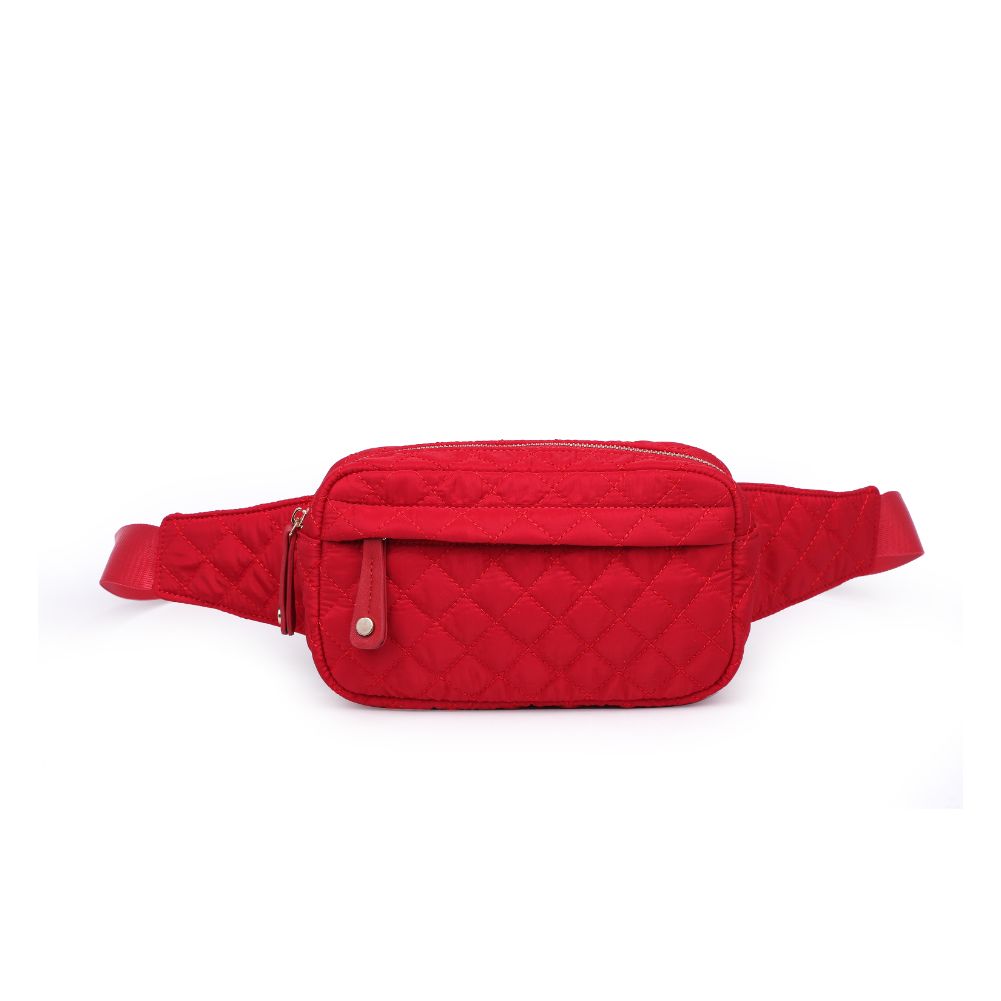 Product Image of Urban Expressions Teo - Quilted Nylon Belt Bag 840611114785 View 5 | Red