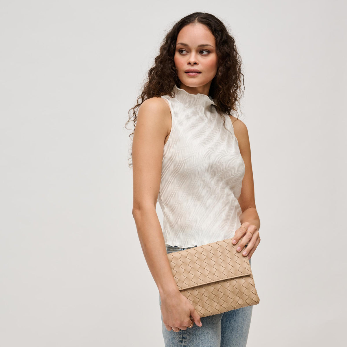 Woman wearing Natural Urban Expressions Ivy Clutch 840611133335 View 2 | Natural