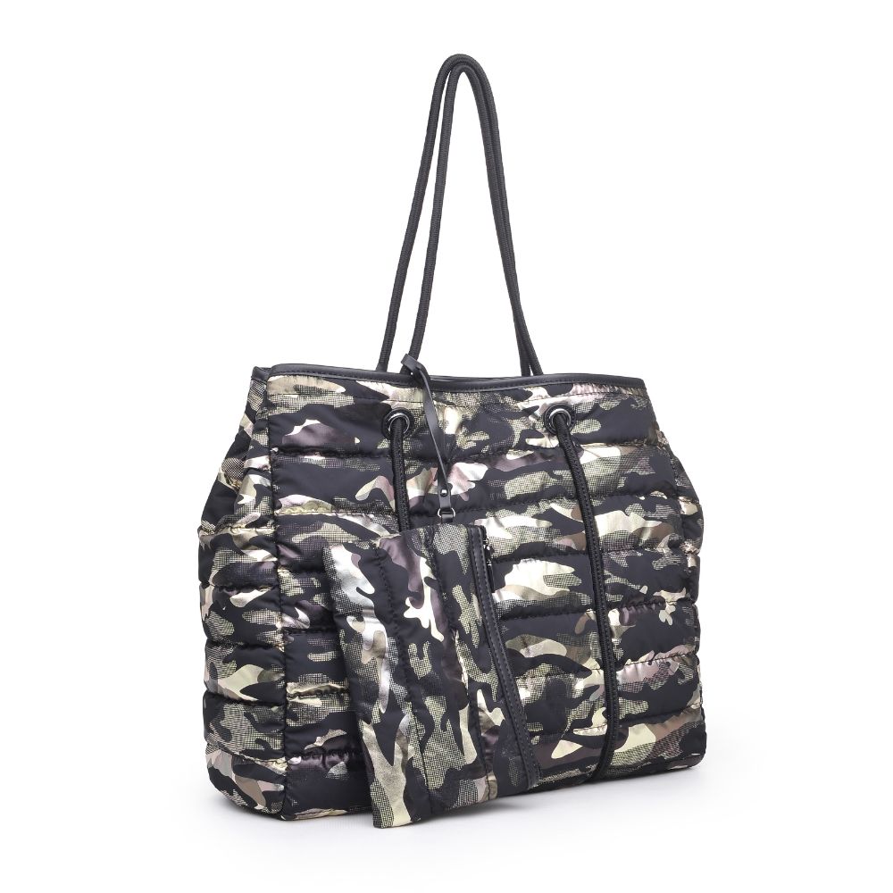 Product Image of Urban Expressions Mia Tote 840611174147 View 2 | Green Gold Camo