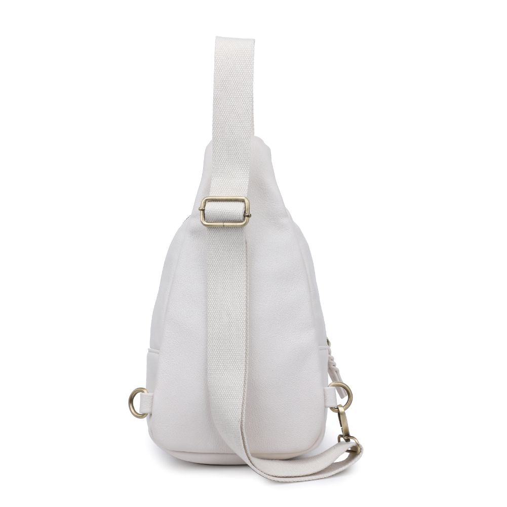 Product Image of Urban Expressions Wendall Sling Backpack 840611107237 View 7 | Ivory