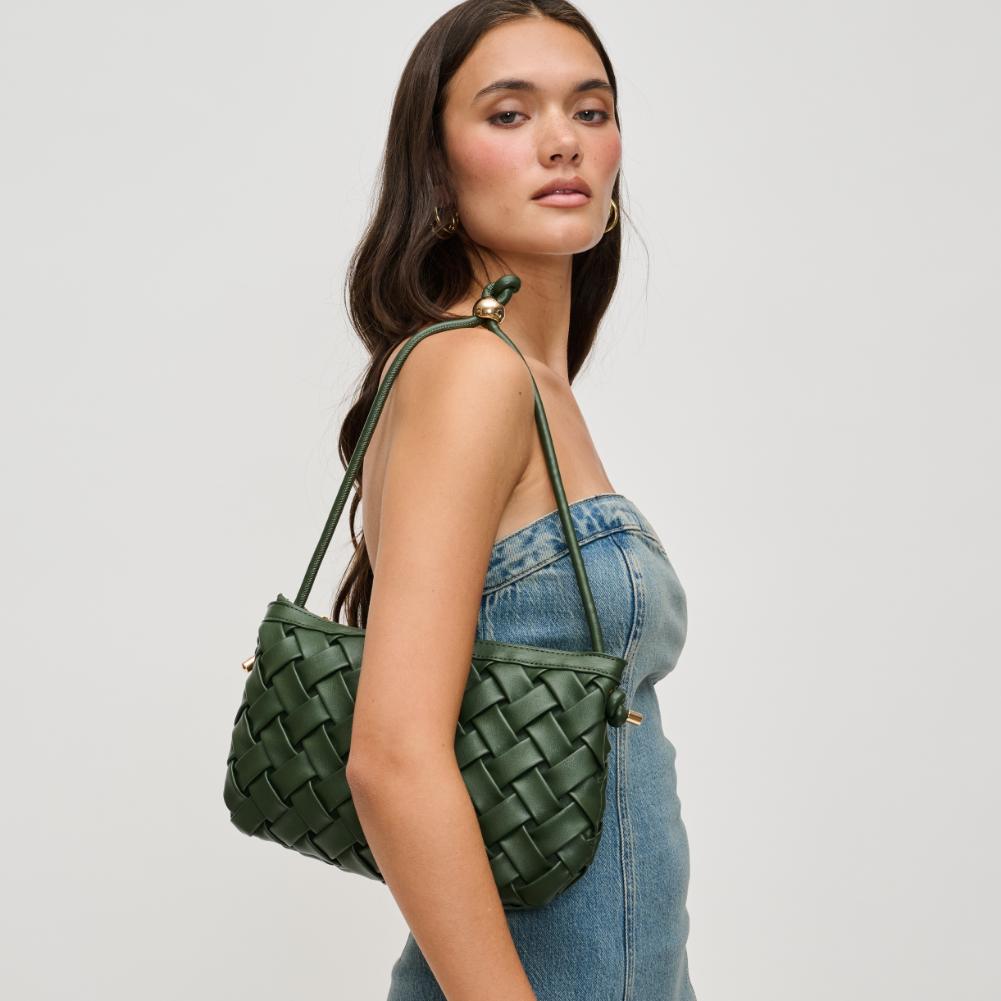 Woman wearing Forest Urban Expressions Regina Shoulder Bag 840611193971 View 1 | Forest