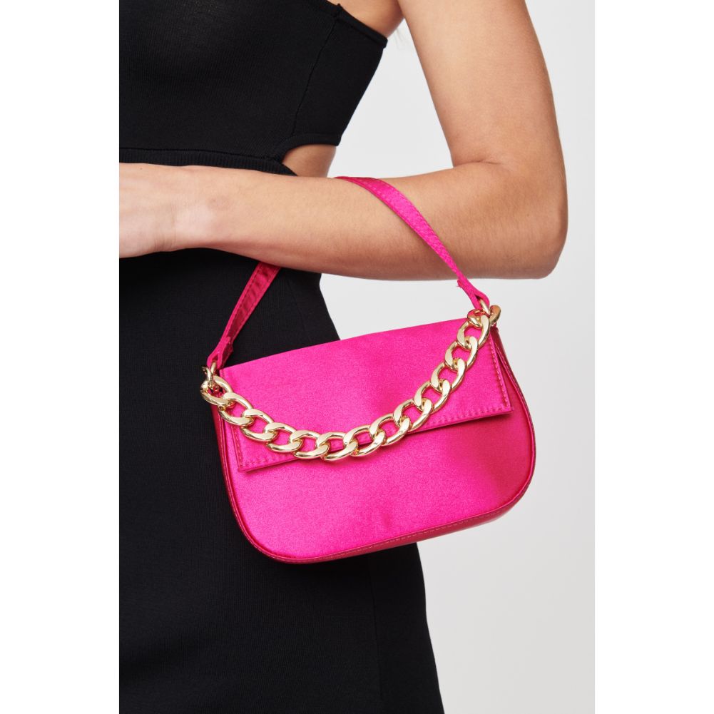 Woman wearing Magenta Urban Expressions Aaliyah Evening Bag 840611101051 View 1 | Magenta