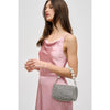 Woman wearing Silver Urban Expressions Monet Evening Bag 840611191304 View 1 | Silver