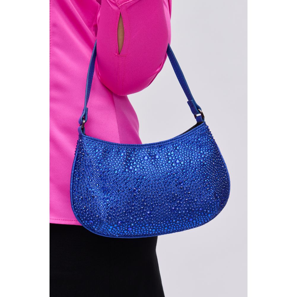 Woman wearing Blue Urban Expressions Simone Evening Bag 840611113887 View 4 | Blue