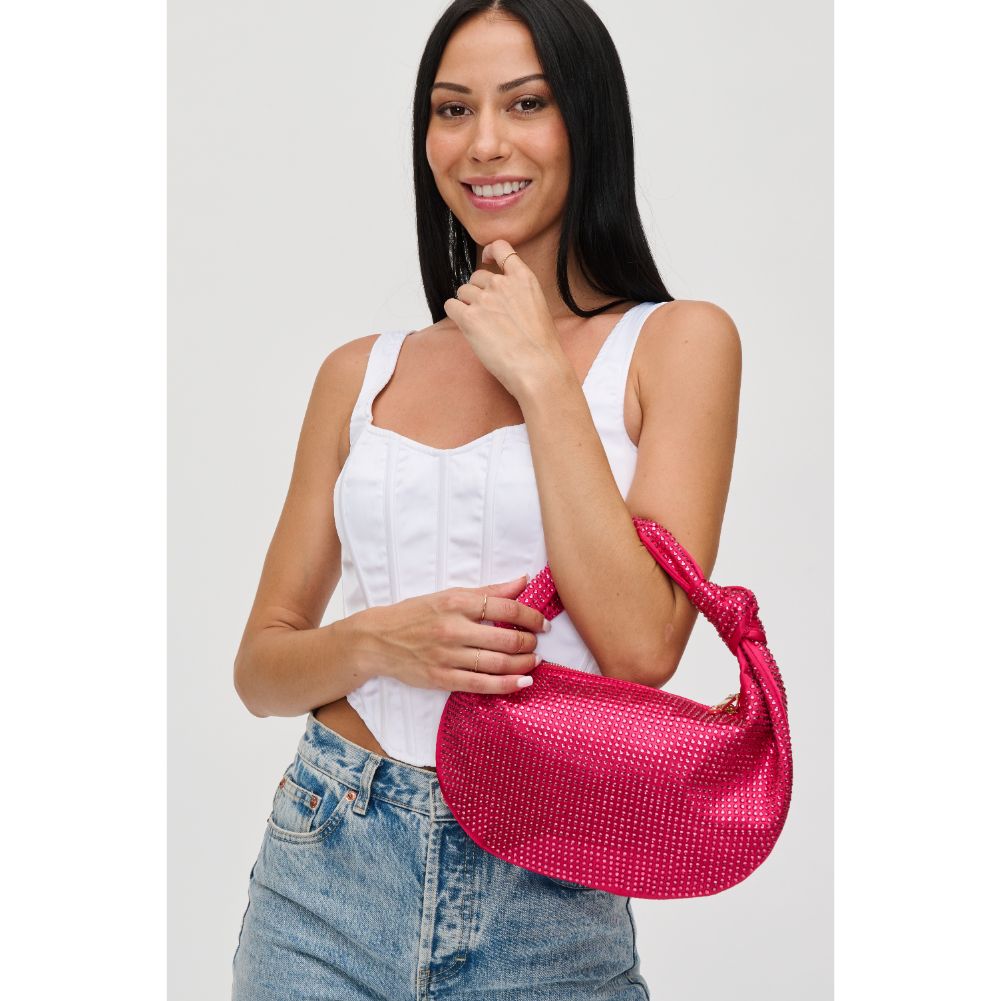 Woman wearing Pink Urban Expressions Tawni Evening Bag 840611106513 View 2 | Pink