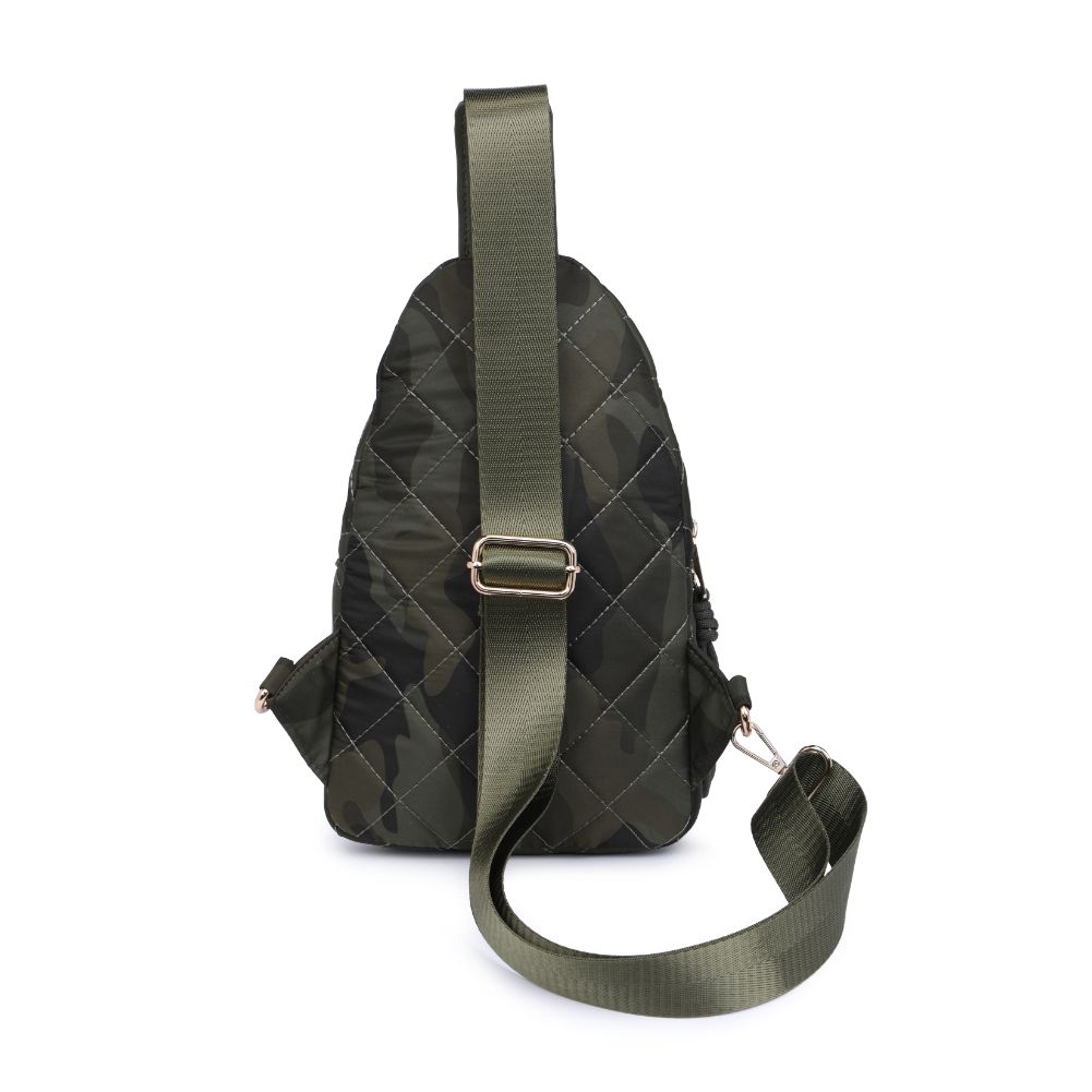 Product Image of Urban Expressions Ace - Quilted Nylon Sling Backpack 840611184207 View 7 | Dark Green Camo
