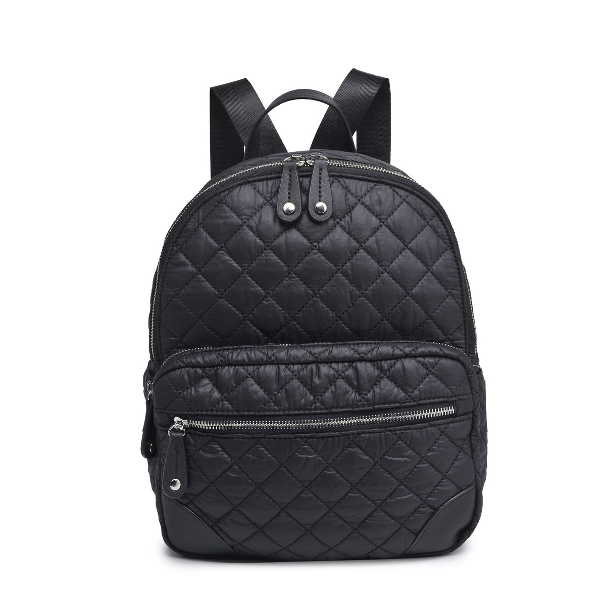 Product Image of Urban Expressions Ambition Quilted Nylon Backpack Backpack 840611186232 View 5 | Black