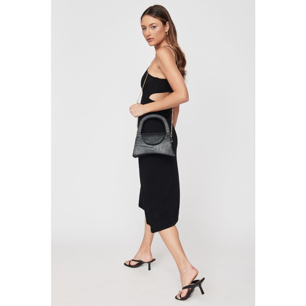 Woman wearing Black Urban Expressions Gamora Evening Bag 840611102898 View 3 | Black