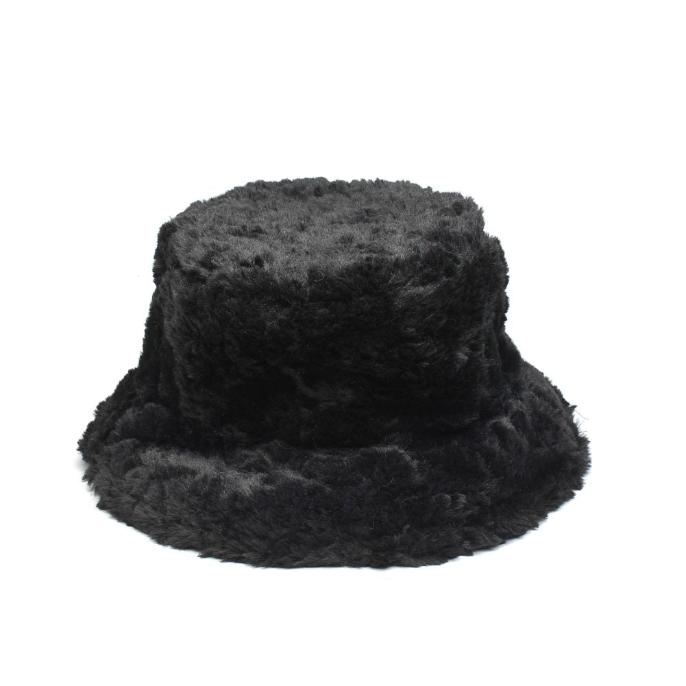 Product Image of Urban Expressions Faux Fur Bucket Hat Bucket Hat 818209014618 View 5 | Black