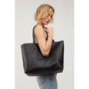 Woman wearing Black Urban Expressions Sully Tote 840611114259 View 1 | Black