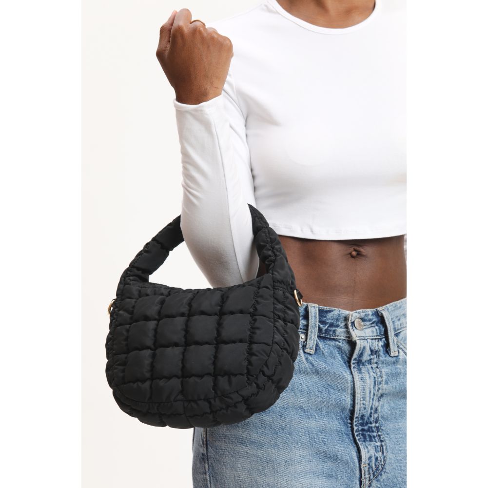 Woman wearing Black Urban Expressions Leo Crossbody 840611121127 View 4 | Black