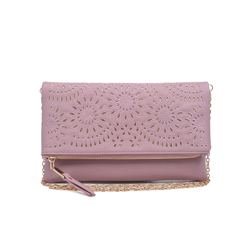 Product Image of Urban Expressions Ellington Embroidered Clutch NA-840611159403 View 1 | Blush