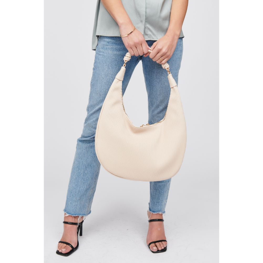 Woman wearing Cream Urban Expressions Ashely Hobo 818209016957 View 2 | Cream