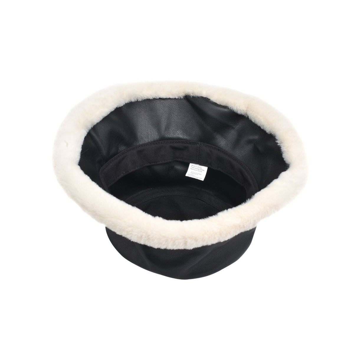 Product Image of Urban Expressions Faux Fur Trimmed Bucket Hat Bucket Hat 818209014670 View 8 | Black