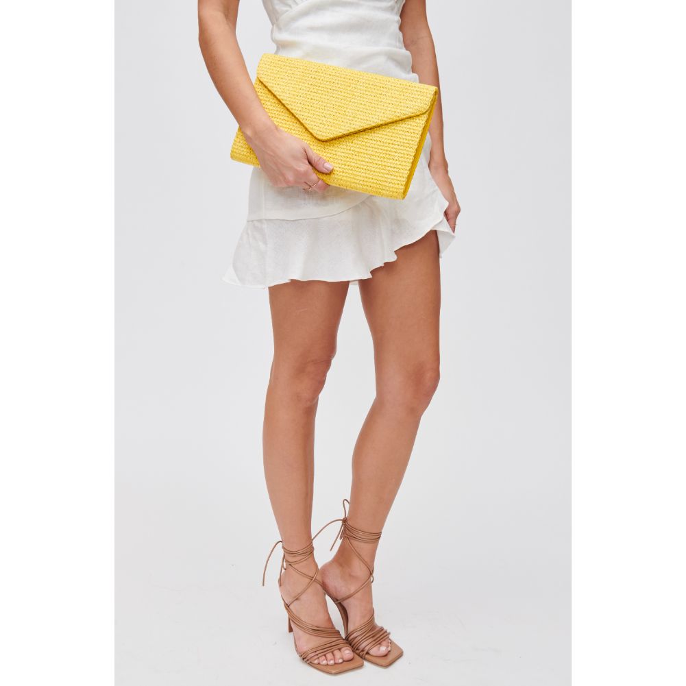 Woman wearing Sunflower Urban Expressions Trista Clutch 840611108234 View 2 | Sunflower