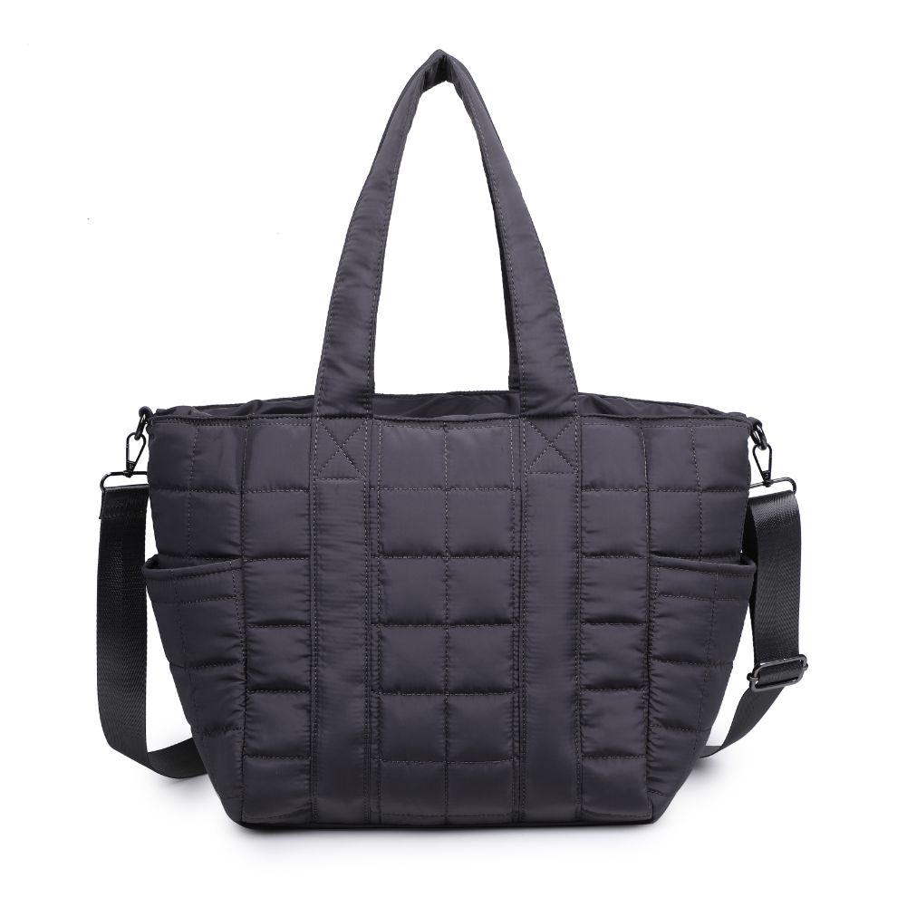 Product Image of Urban Expressions August - Quilted Nylon Tote 840611114464 View 7 | Carbon