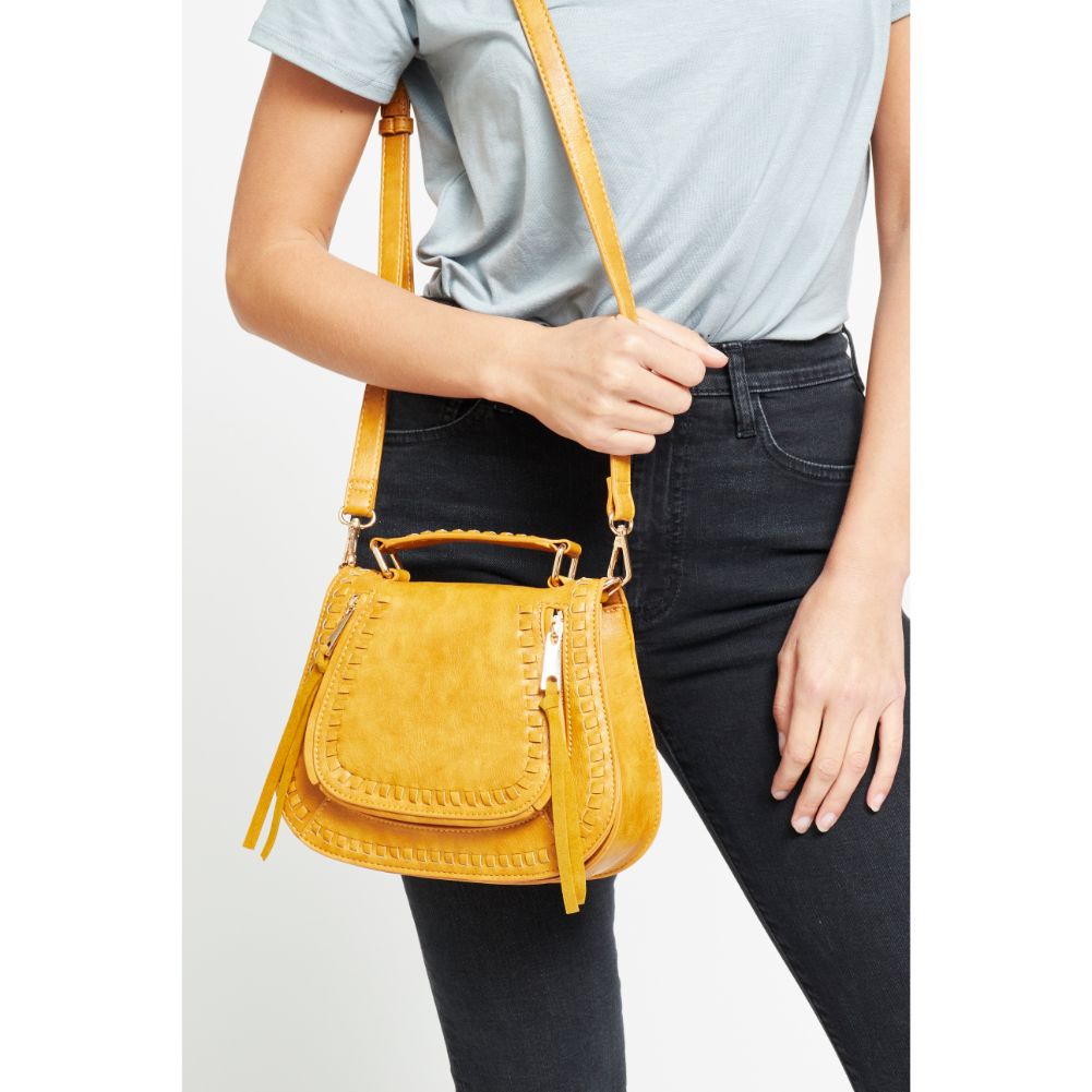 Woman wearing Mustard Urban Expressions Khloe - Mini Crossbody 840611176608 View 1 | Mustard