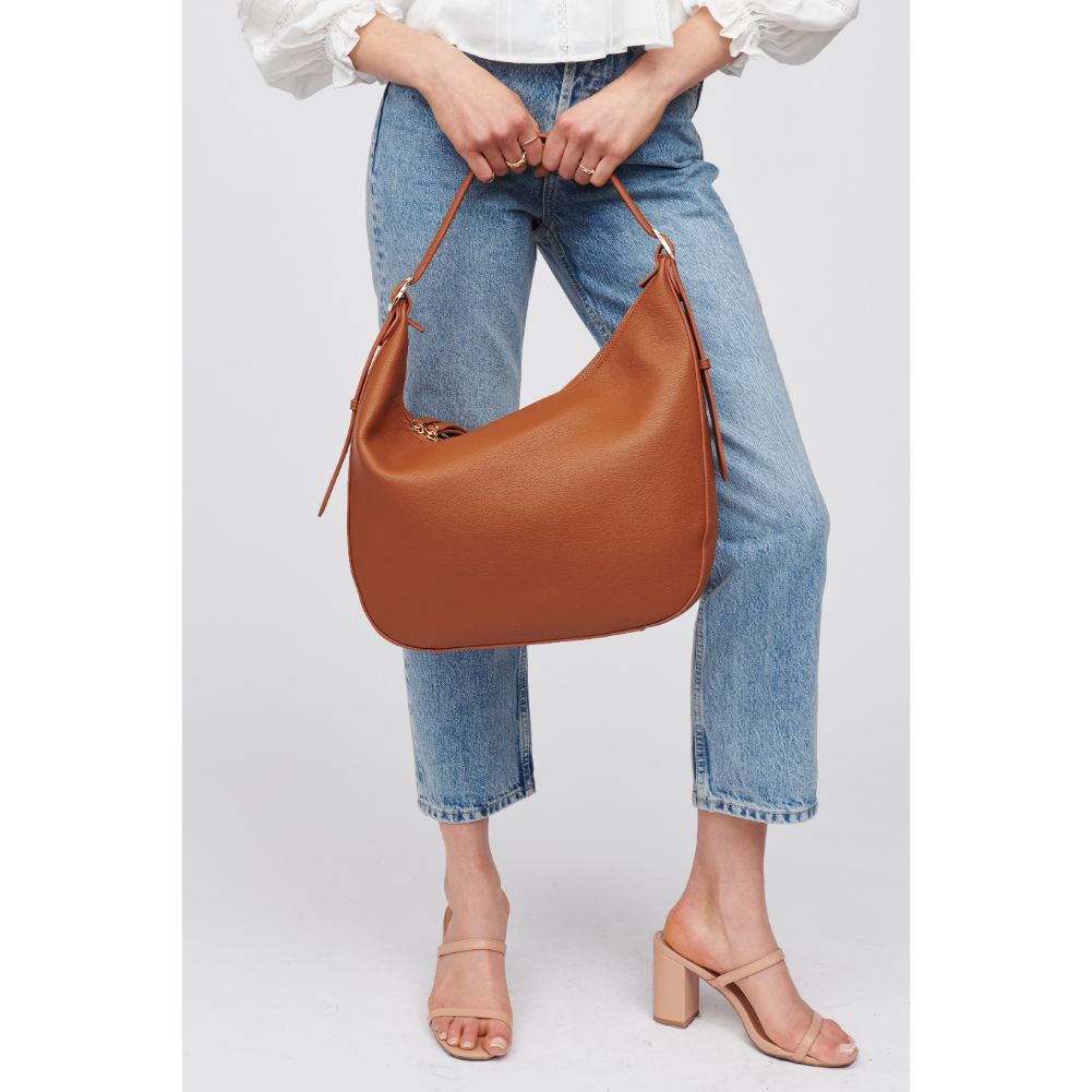 Woman wearing Tan Urban Expressions Stacy Hobo 818209016919 View 1 | Tan