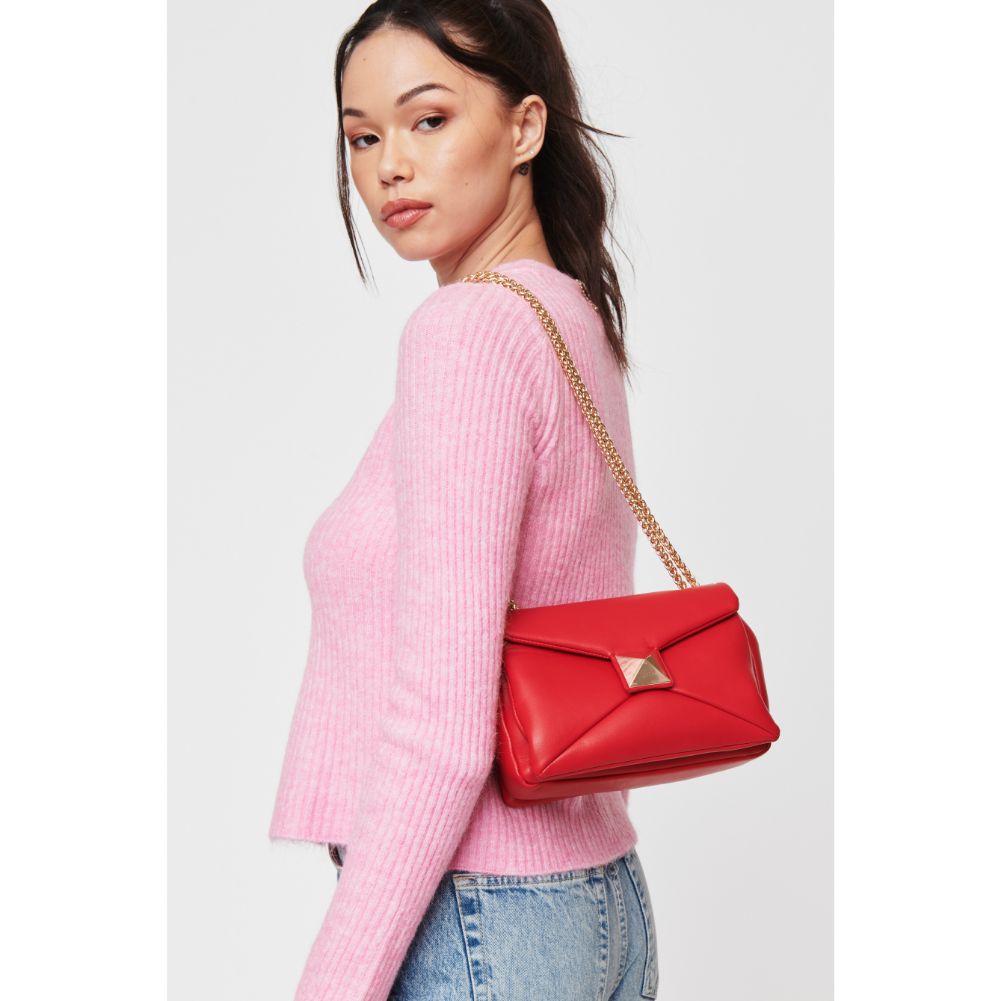 Woman wearing Red Urban Expressions Kirby Crossbody 840611104151 View 2 | Red