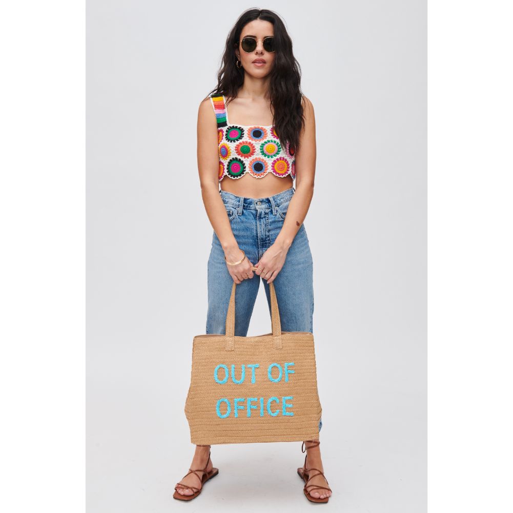 Woman wearing Out of Office Urban Expressions Seaton Tote 840611118714 View 3 | Out of Office