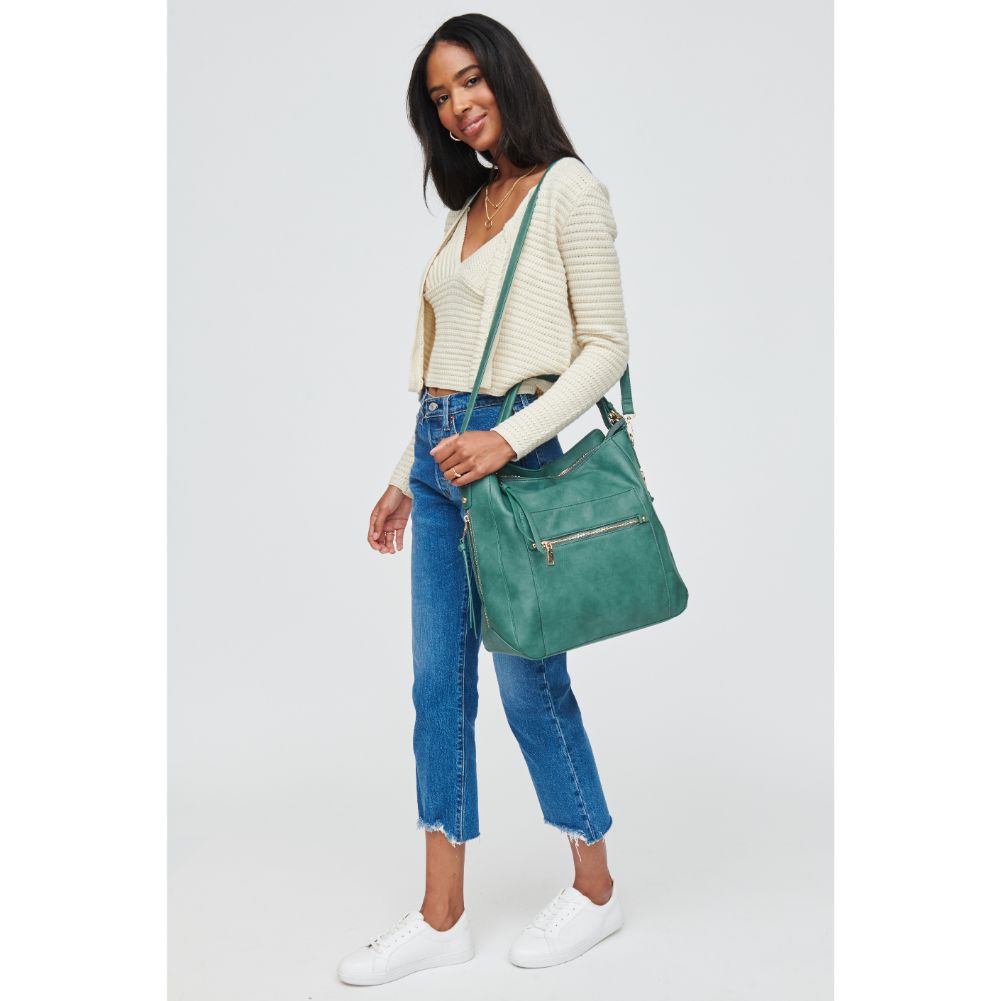 Woman wearing Emerald Urban Expressions Brooklyn Hobo 840611108661 View 1 | Emerald