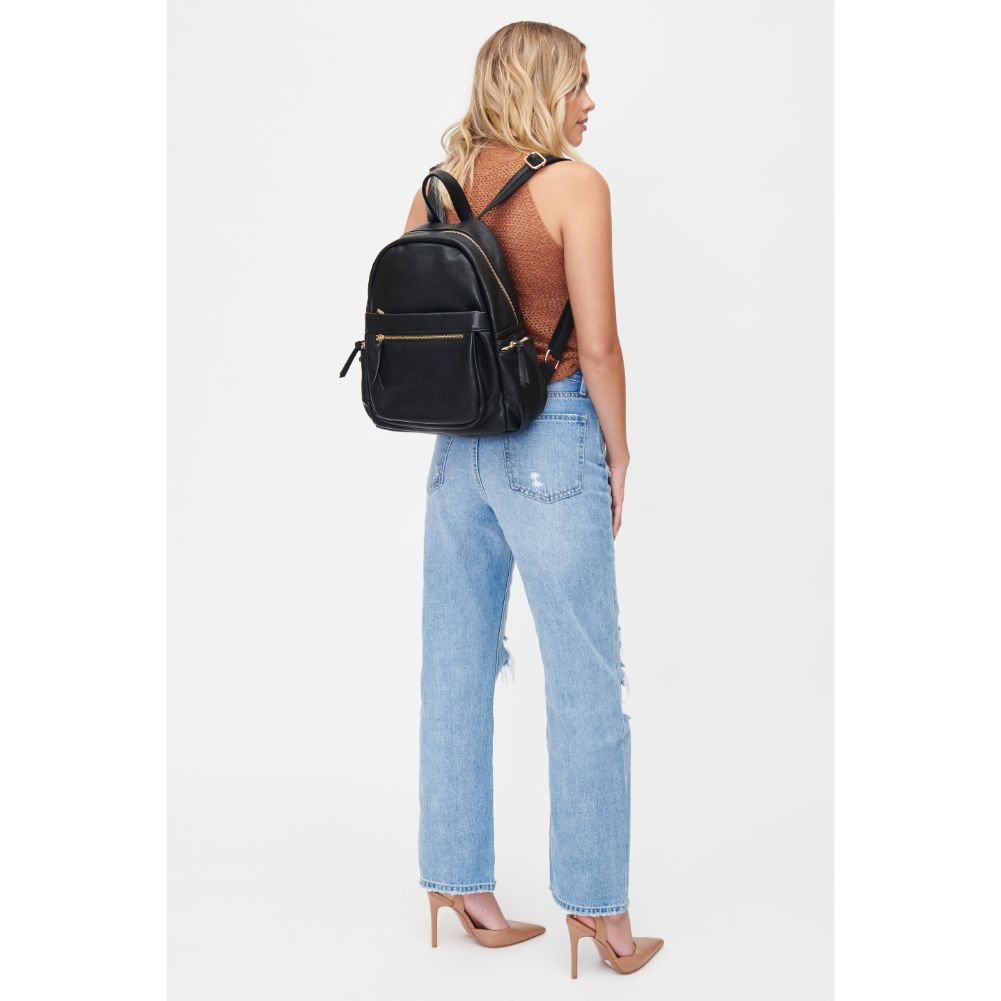 Woman wearing Black Urban Expressions Scarlett Backpack 818209010702 View 3 | Black