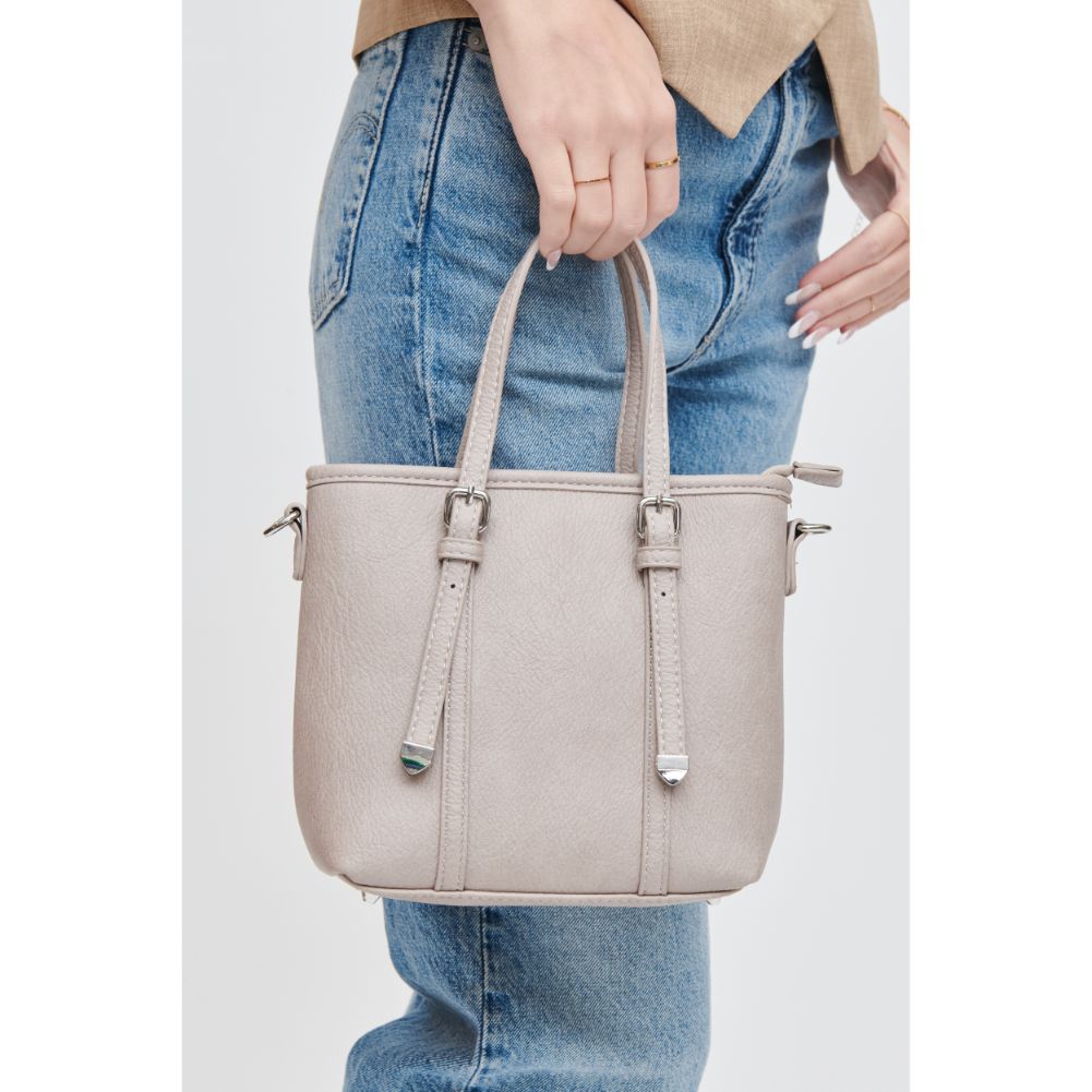 Woman wearing Grey Urban Expressions Xayah Crossbody 840611105530 View 3 | Grey