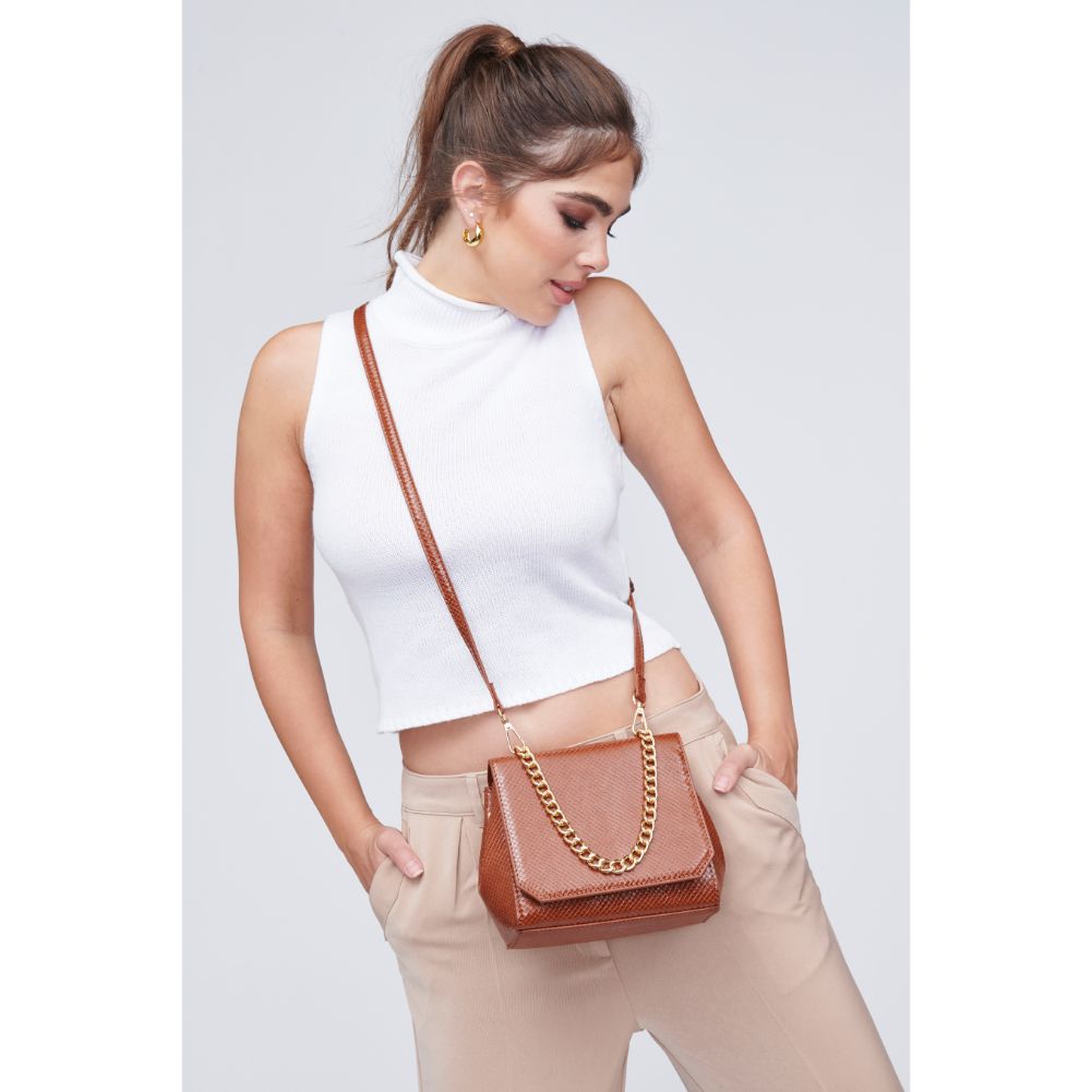 Woman wearing Tan Urban Expressions Chantelle Top Handle 840611101013 View 3 | Tan