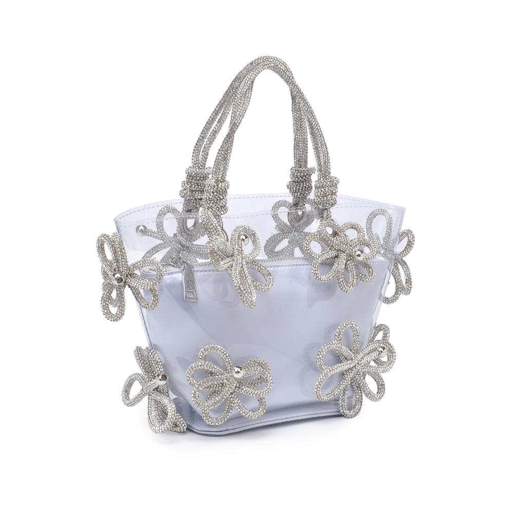 Product Image of Urban Expressions Mariposa Evening Bag 840611191335 View 6 | Silver