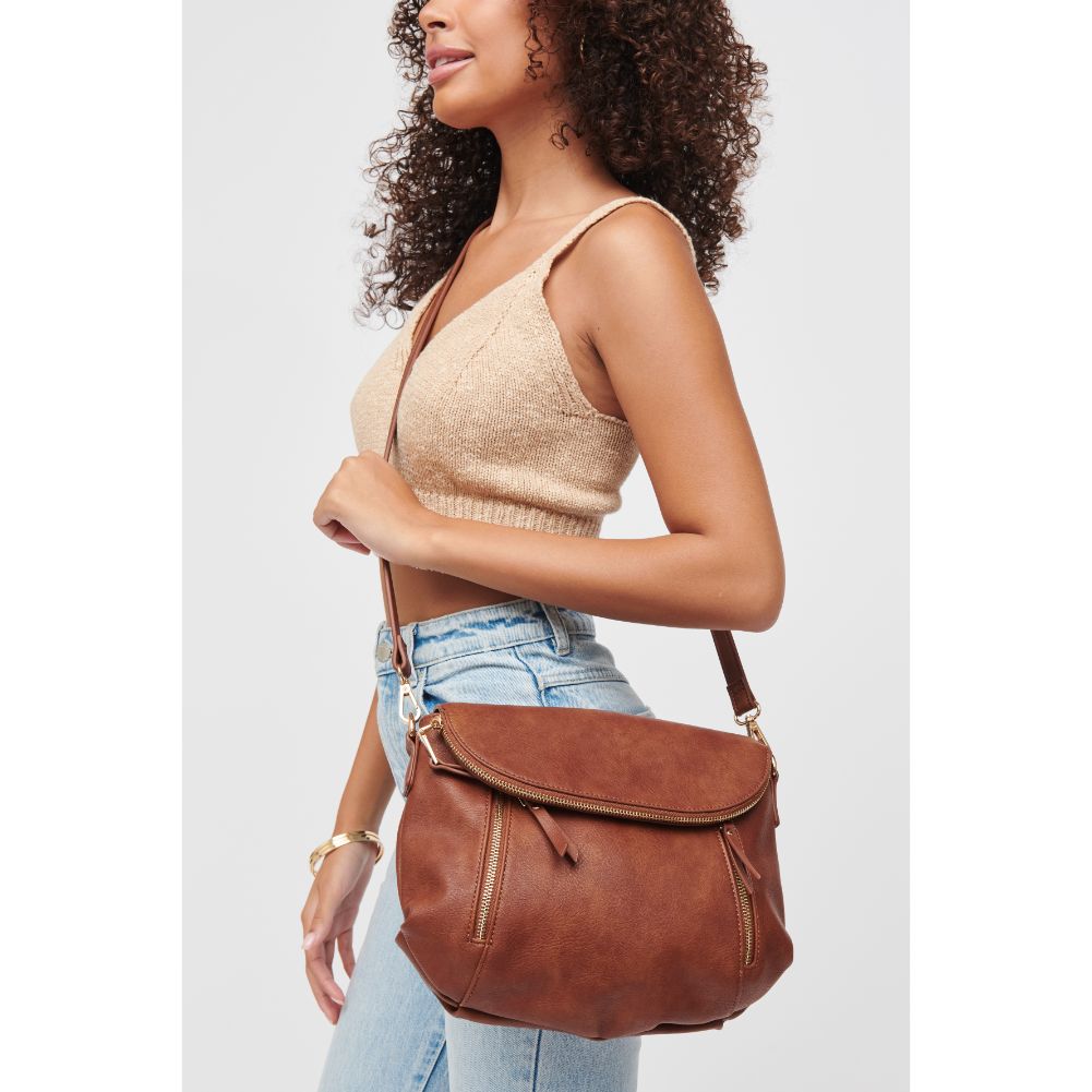 Woman wearing Whisky Urban Expressions Brigitte Messenger 840611185150 View 1 | Whisky