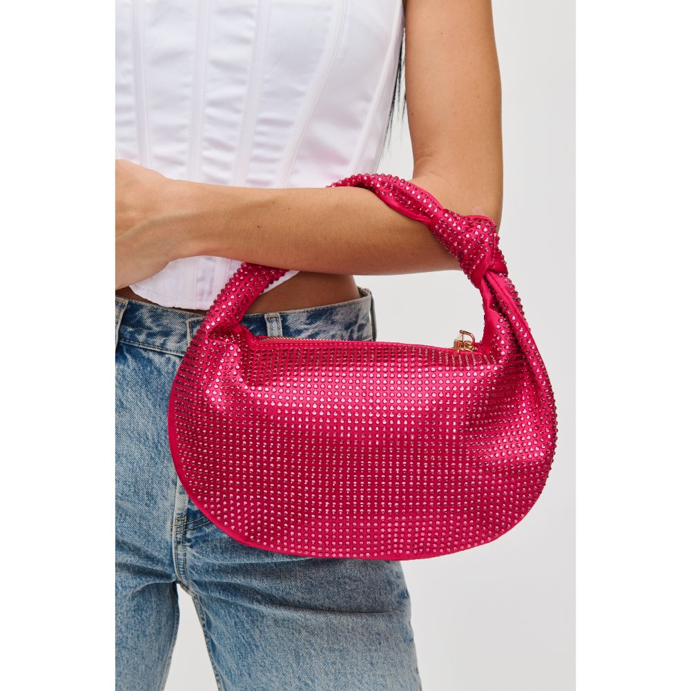 Woman wearing Pink Urban Expressions Tawni Evening Bag 840611106513 View 1 | Pink