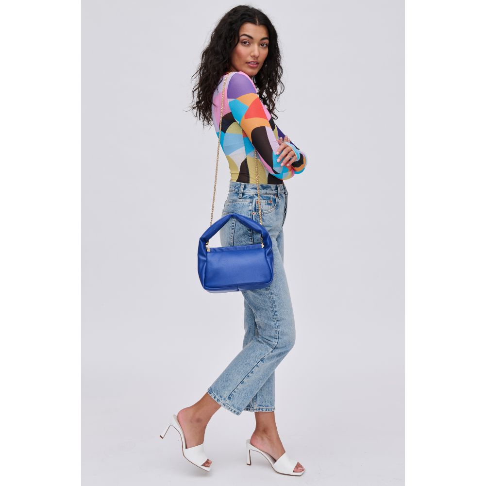 Woman wearing Cobalt Urban Expressions Lucie Crossbody 840611114310 View 4 | Cobalt