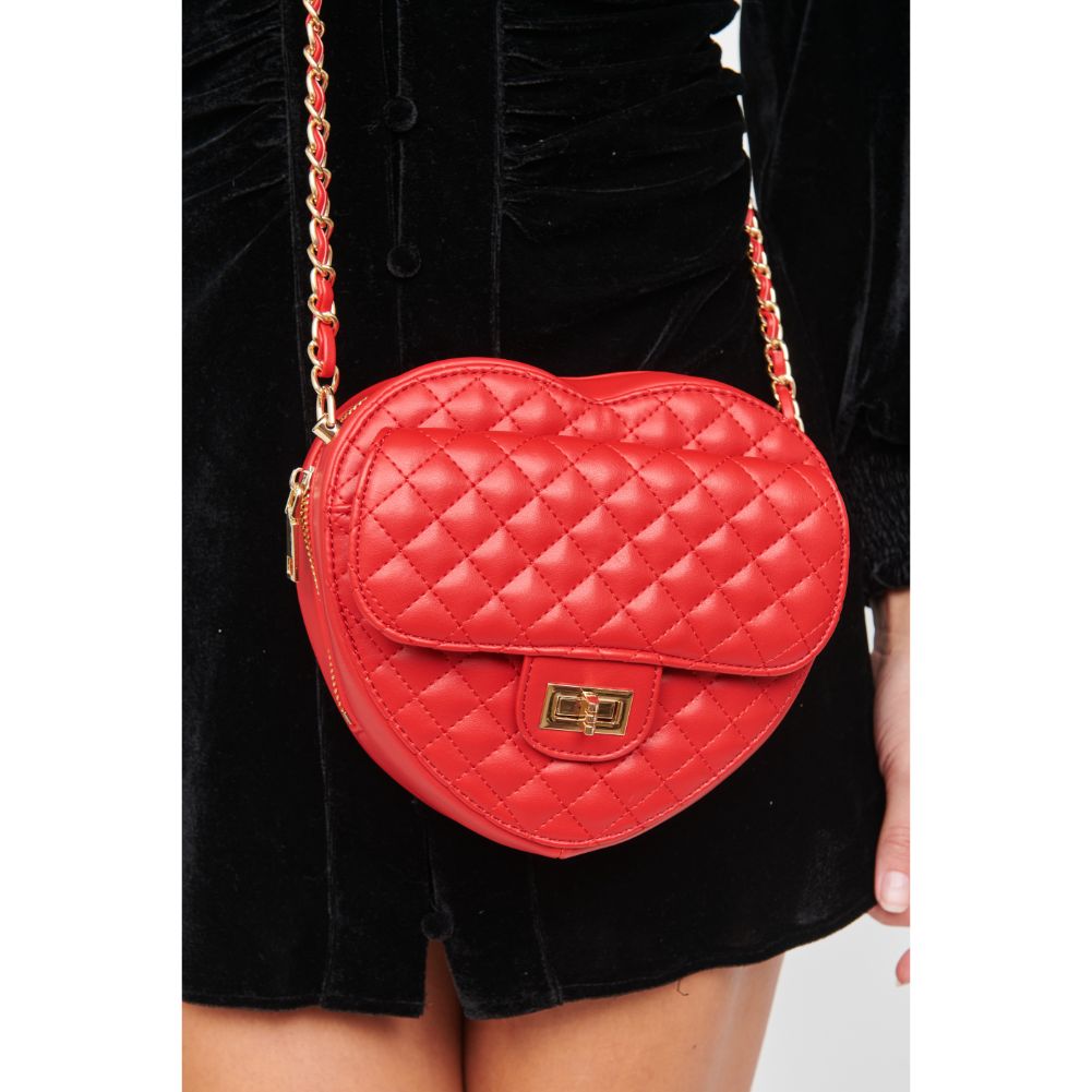 Woman wearing Red Urban Expressions Euphemia Crossbody 840611108579 View 4 | Red