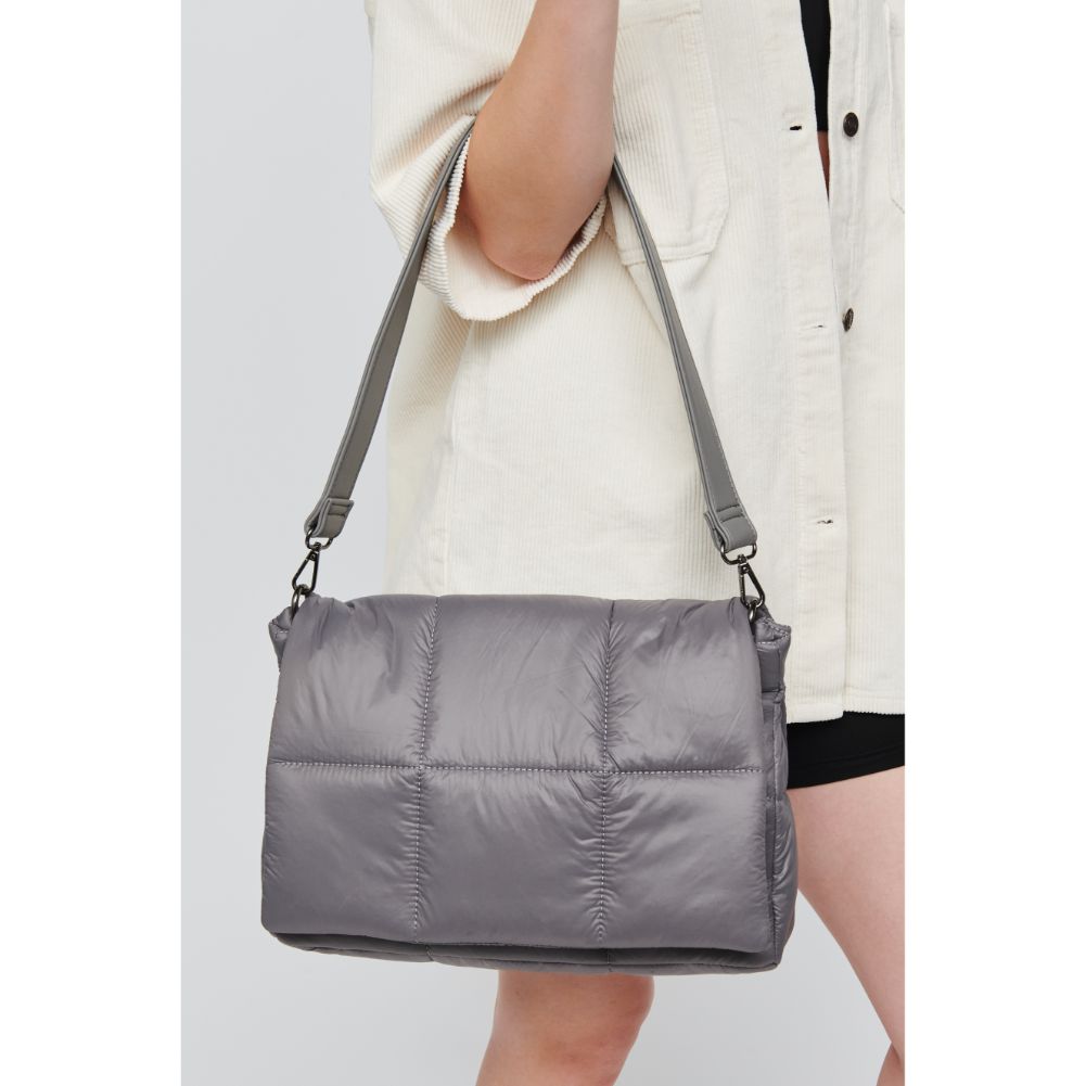 Woman wearing Carbon Urban Expressions Lissa Crossbody 818209010344 View 4 | Carbon