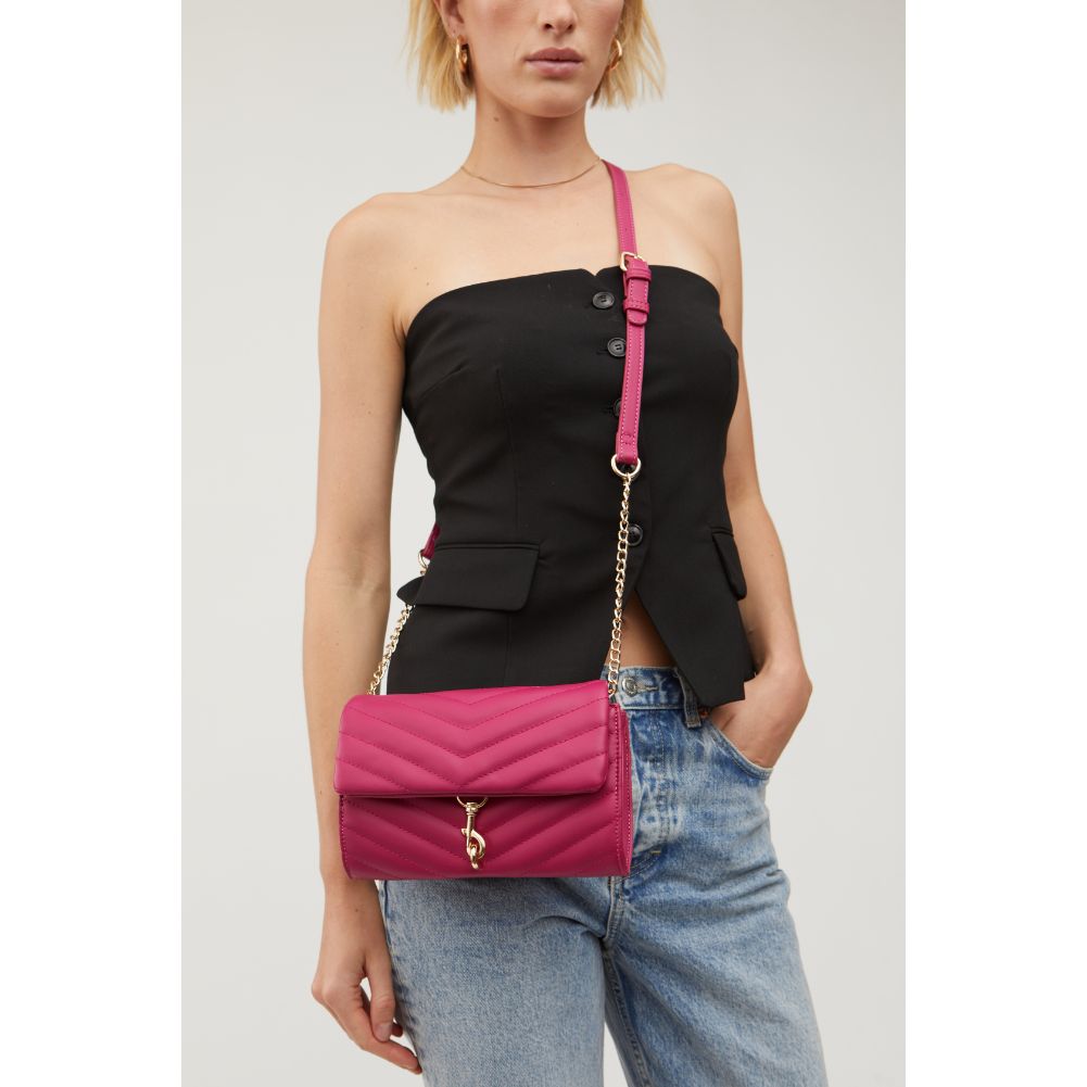 Woman wearing Magenta Urban Expressions Nanci Crossbody 840611115355 View 4 | Magenta