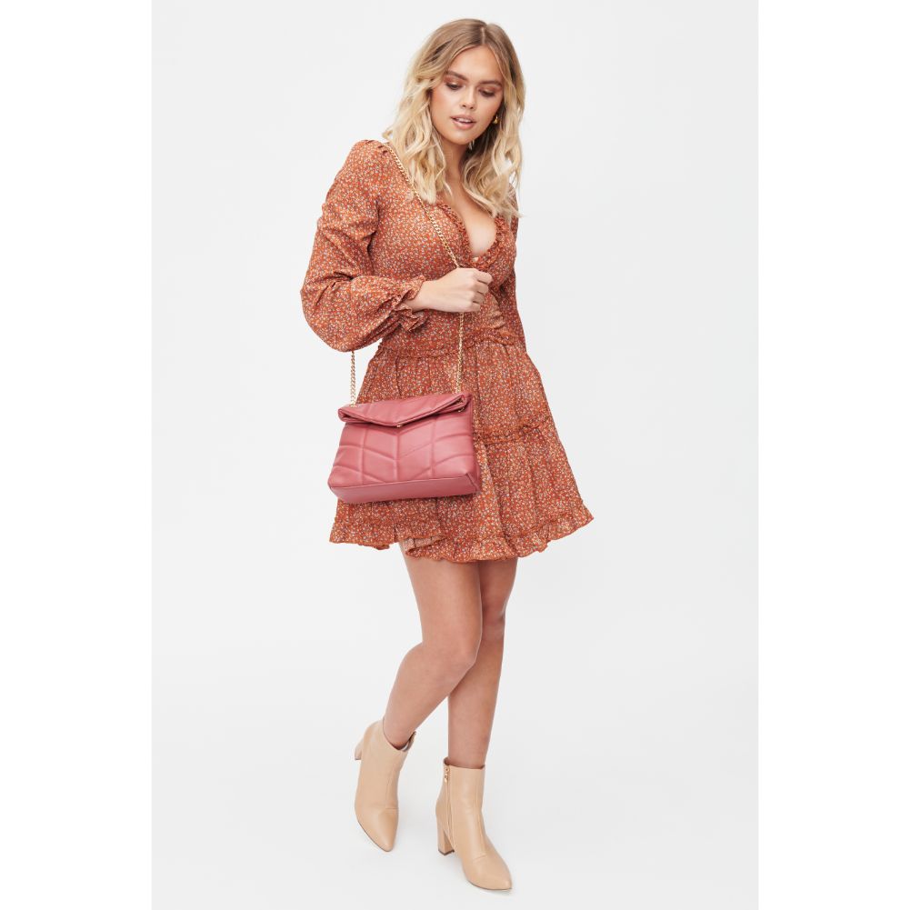 Woman wearing Blush Urban Expressions Delfina Crossbody 818209011679 View 3 | Blush