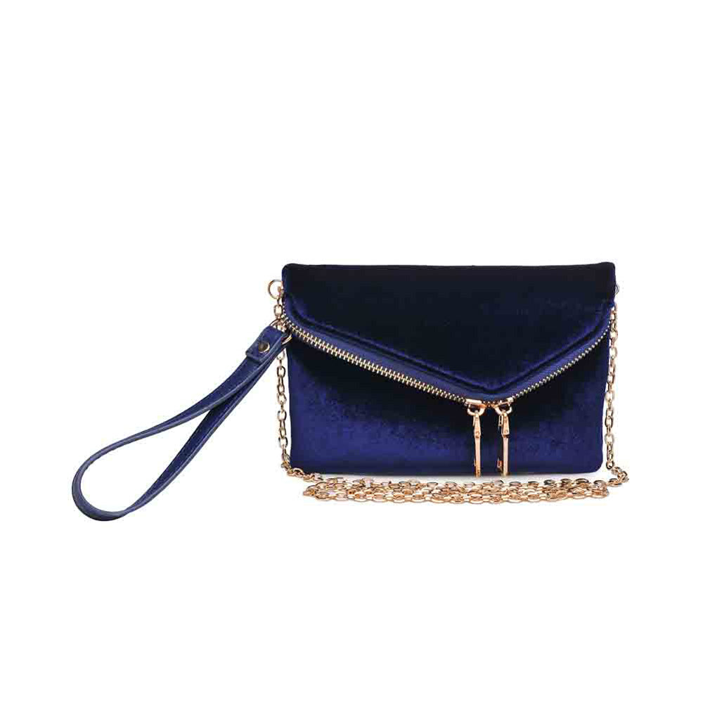 Product Image of Urban Expressions Lucy - Velvet Wristlet 840611133854 View 1 | Navy