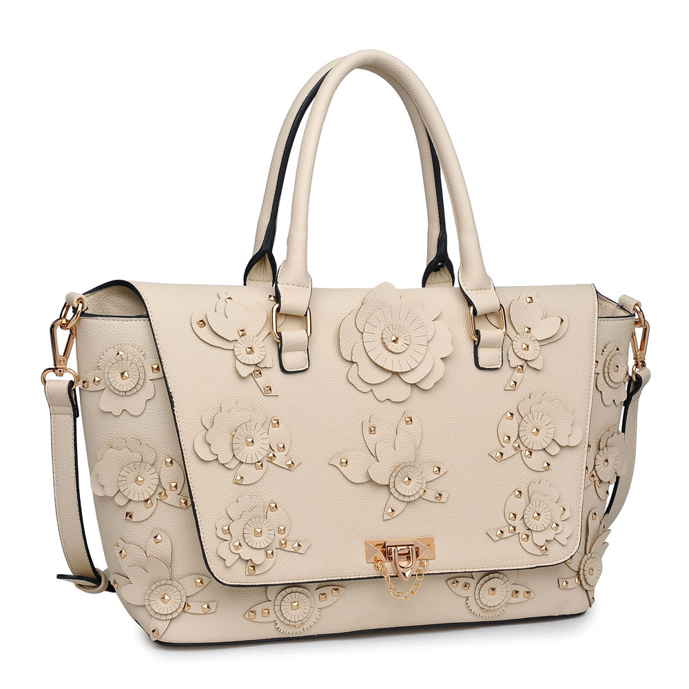 Product Image of Urban Expressions Paris Satchel NA-840611146984 View 2 | Cream