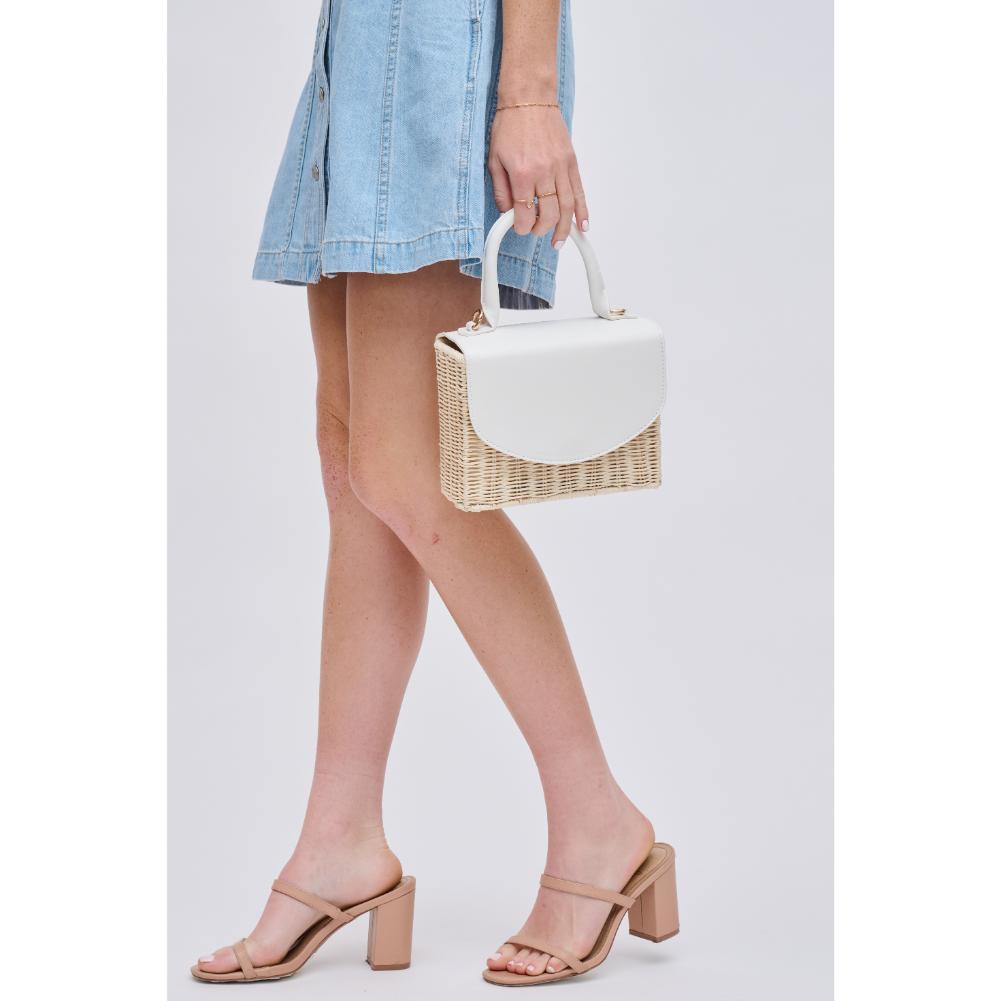 Woman wearing White Urban Expressions Clementine Crossbody 840611192240 View 3 | White