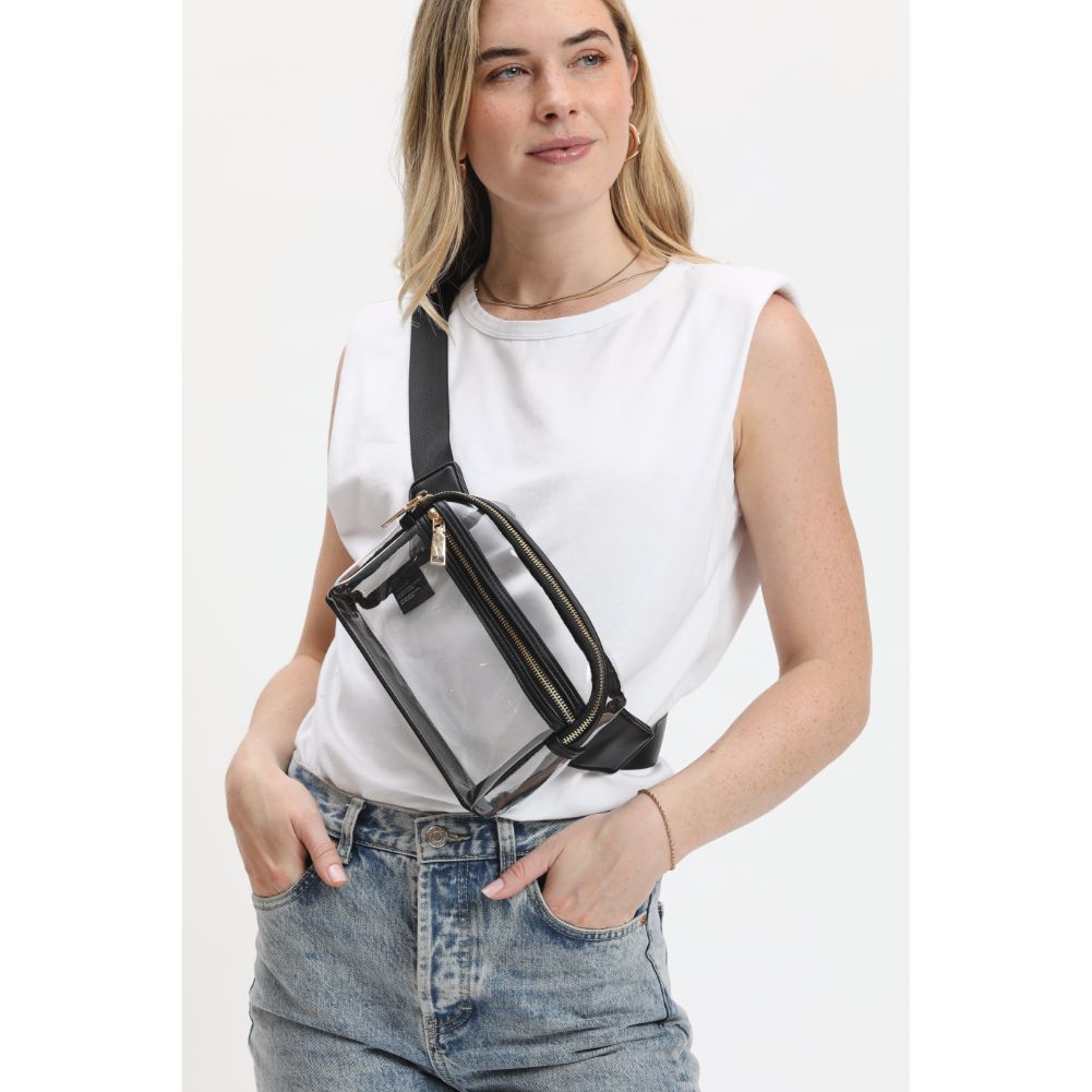 Woman wearing Black Urban Expressions Air Belt Bag 840611120779 View 1 | Black