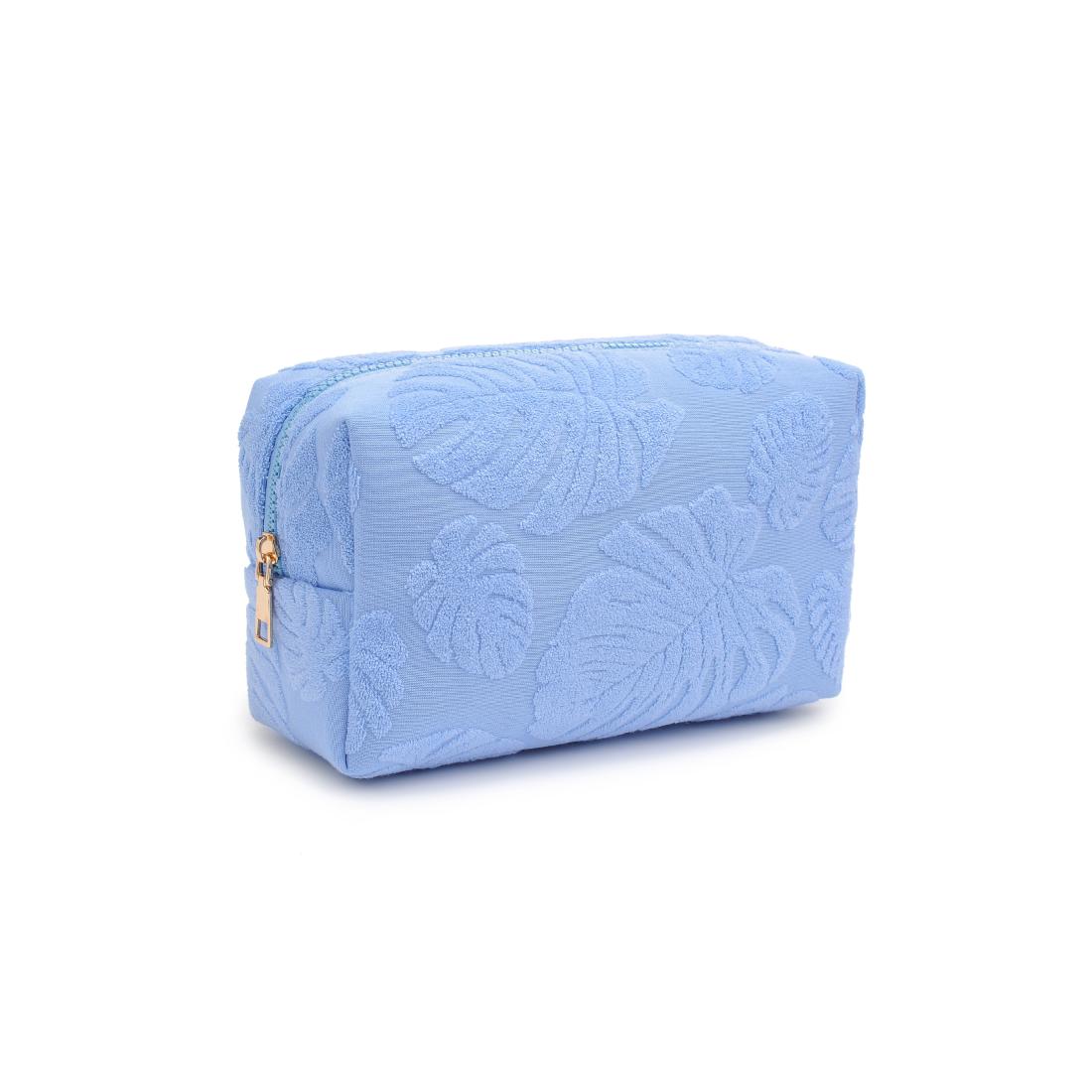 Product Image of Urban Expressions Palm Breeze Cosmetic Pouch 840611195333 View 6 | Light Blue