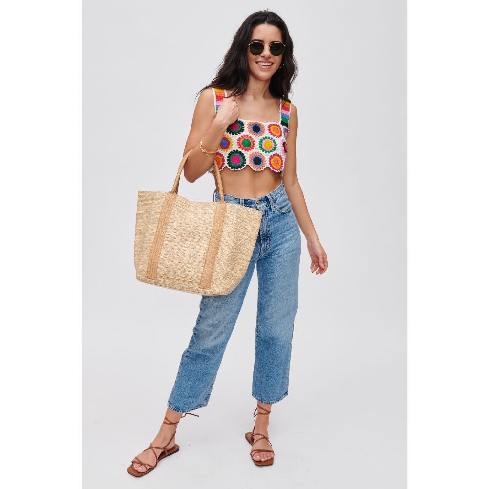 Woman wearing Natural Urban Expressions Geraldine Tote 840611111982 View 4 | Natural